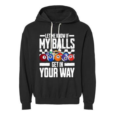 Cool Billiards Design Funny Billiard Pool Player Gift Garment-Dyed Fleece Hoodie