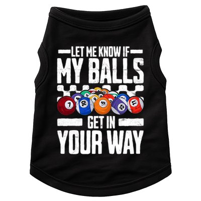 Cool Billiards Design Funny Billiard Pool Player Gift Doggie Tank