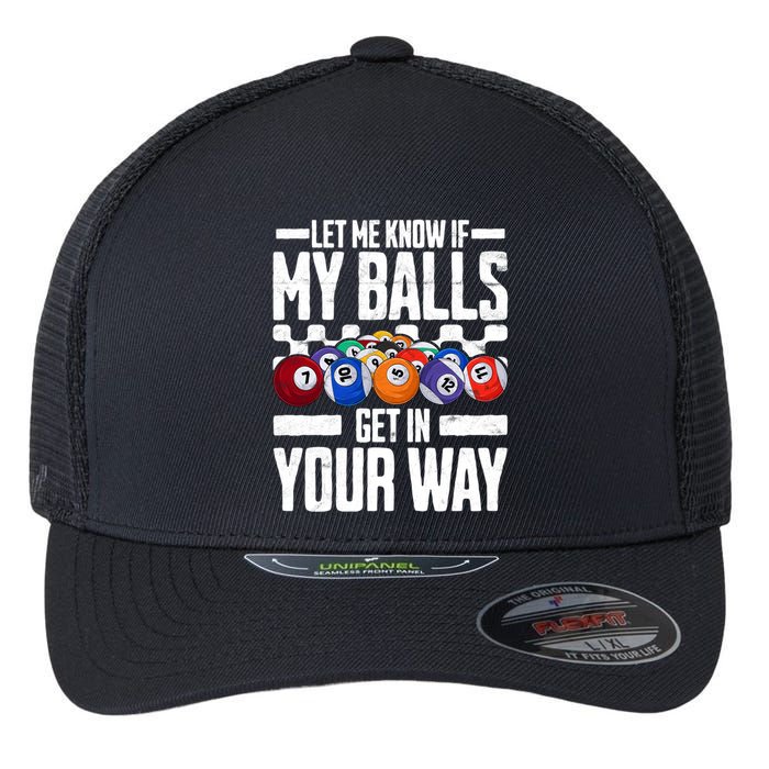 Cool Billiards Design Funny Billiard Pool Player Gift Flexfit Unipanel Trucker Cap