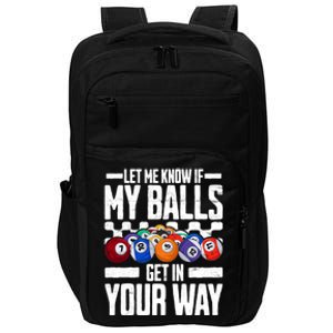 Cool Billiards Design Funny Billiard Pool Player Gift Impact Tech Backpack