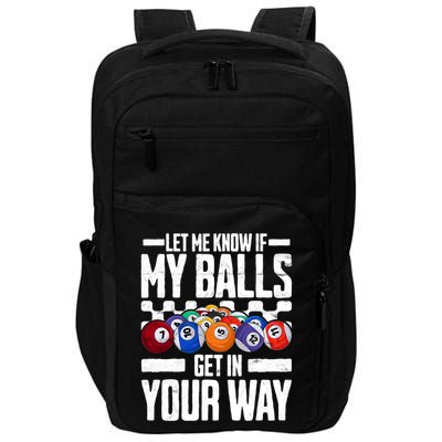Cool Billiards Design Funny Billiard Pool Player Gift Impact Tech Backpack