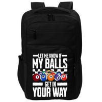 Cool Billiards Design Funny Billiard Pool Player Gift Impact Tech Backpack