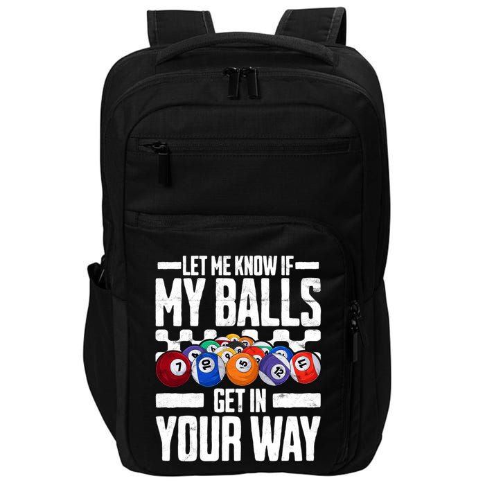 Cool Billiards Design Funny Billiard Pool Player Gift Impact Tech Backpack