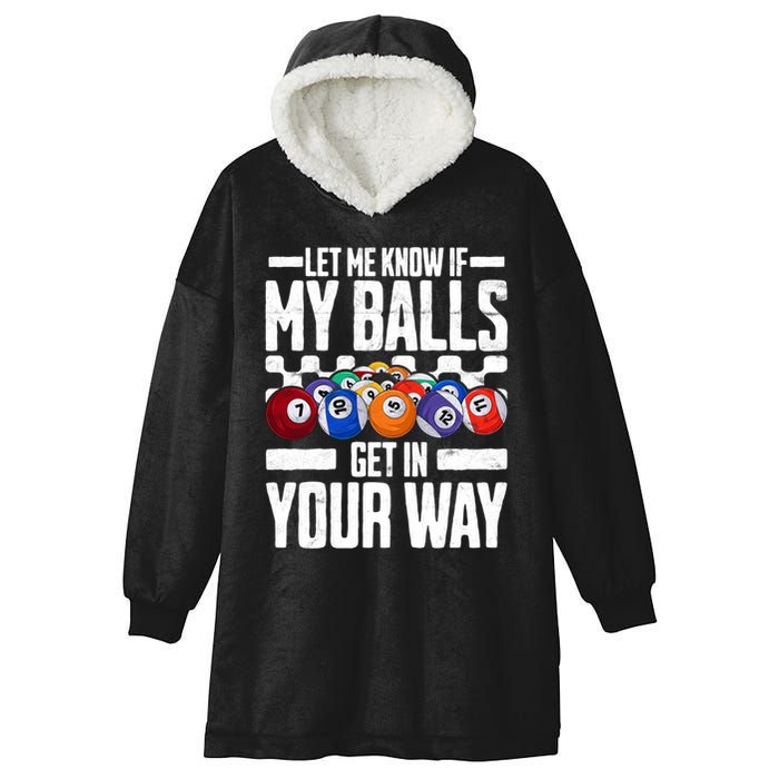Cool Billiards Design Funny Billiard Pool Player Gift Hooded Wearable Blanket
