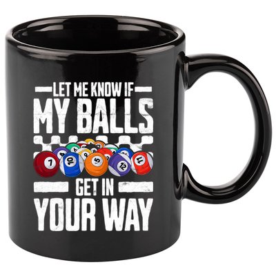 Cool Billiards Design Funny Billiard Pool Player Gift 11oz C Handle Ceramic Mug