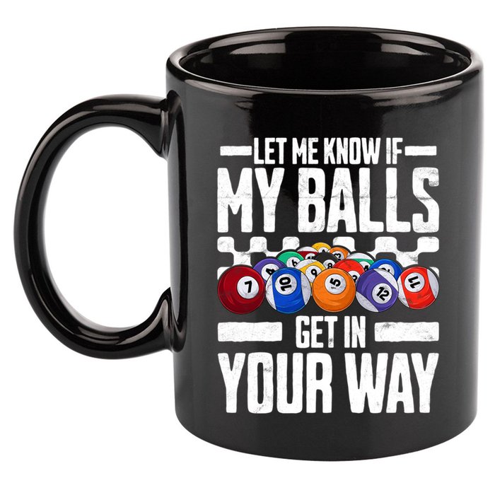 Cool Billiards Design Funny Billiard Pool Player Gift 11oz C Handle Ceramic Mug