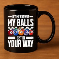 Cool Billiards Design Funny Billiard Pool Player Gift 11oz C Handle Ceramic Mug