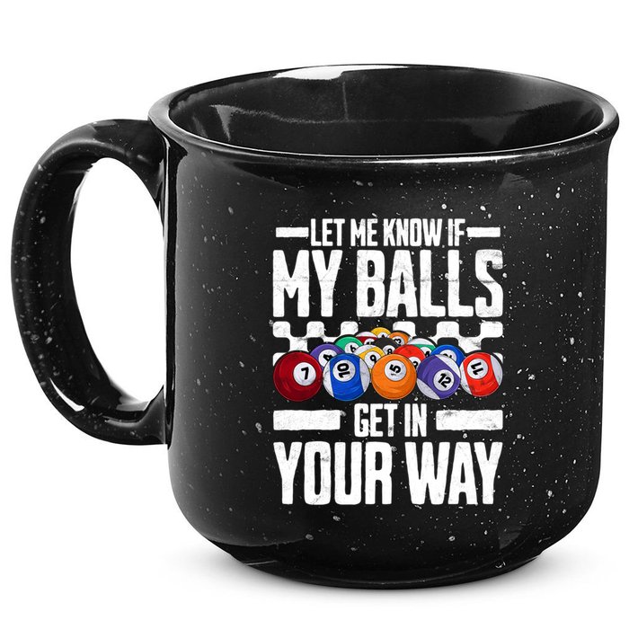 Cool Billiards Design Funny Billiard Pool Player Gift 15oz Campfire Ceramic Mug