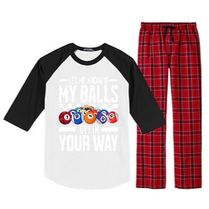 Cool Billiards Design Funny Billiard Pool Player Gift Raglan Sleeve Pajama Set