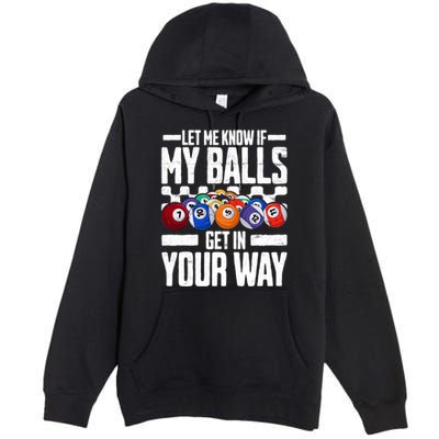Cool Billiards Design Funny Billiard Pool Player Gift Premium Pullover Hoodie