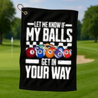 Cool Billiards Design Funny Billiard Pool Player Gift Golf Towel