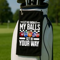 Cool Billiards Design Funny Billiard Pool Player Gift Golf Towel