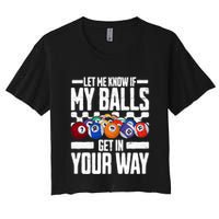 Cool Billiards Design Funny Billiard Pool Player Gift Crop Top