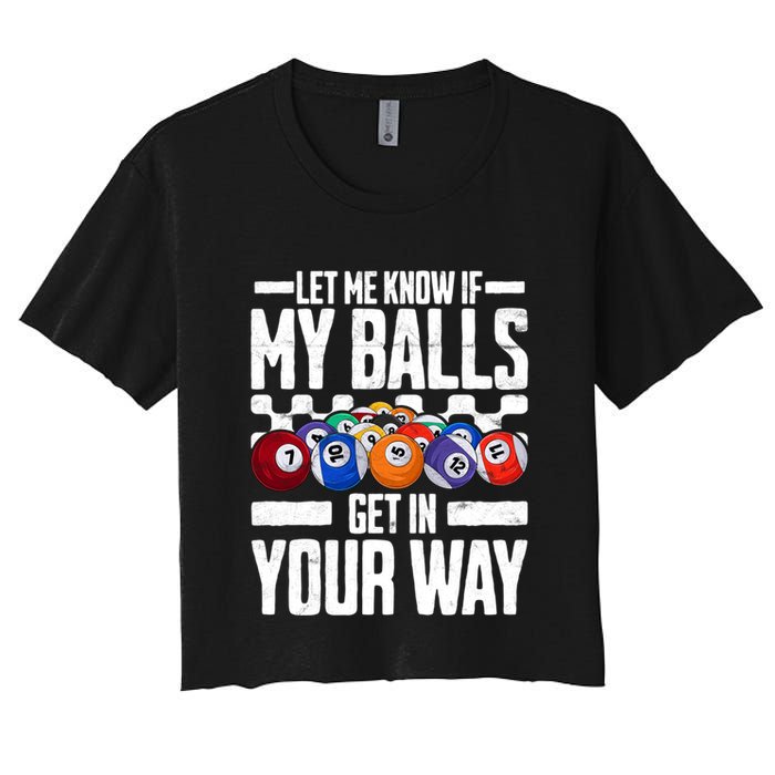Cool Billiards Design Funny Billiard Pool Player Gift Crop Top