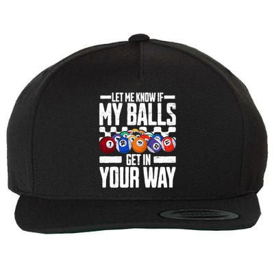 Cool Billiards Design Funny Billiard Pool Player Gift Wool Snapback Cap