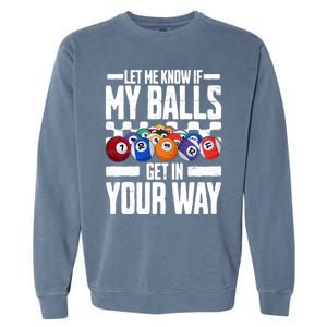 Cool Billiards Design Funny Billiard Pool Player Gift Garment-Dyed Sweatshirt