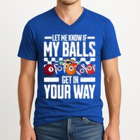 Cool Billiards Design Funny Billiard Pool Player Gift V-Neck T-Shirt