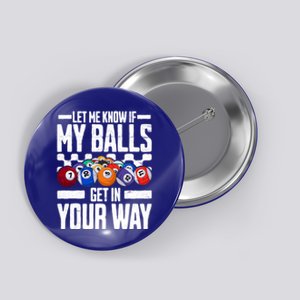 Cool Billiards Design Funny Billiard Pool Player Gift Button