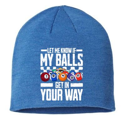 Cool Billiards Design Funny Billiard Pool Player Gift Sustainable Beanie