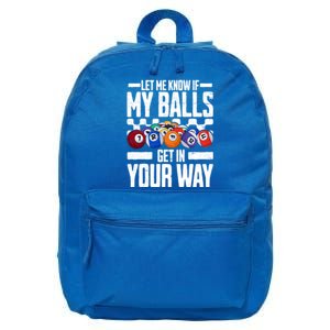 Cool Billiards Design Funny Billiard Pool Player Gift 16 in Basic Backpack