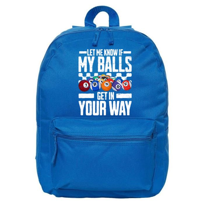 Cool Billiards Design Funny Billiard Pool Player Gift 16 in Basic Backpack