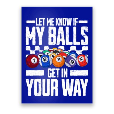 Cool Billiards Design Funny Billiard Pool Player Gift Poster
