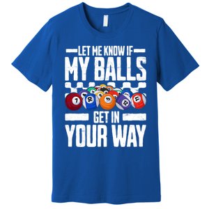 Cool Billiards Design Funny Billiard Pool Player Gift Premium T-Shirt