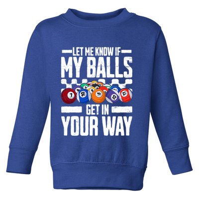 Cool Billiards Design Funny Billiard Pool Player Gift Toddler Sweatshirt
