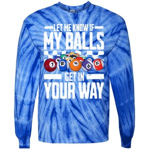 Cool Billiards Design Funny Billiard Pool Player Gift Tie-Dye Long Sleeve Shirt