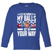 Cool Billiards Design Funny Billiard Pool Player Gift Toddler Long Sleeve Shirt