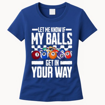 Cool Billiards Design Funny Billiard Pool Player Gift Womens T-Shirt
