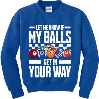 Cool Billiards Design Funny Billiard Pool Player Gift Kids Sweatshirt
