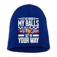 Cool Billiards Design Funny Billiard Pool Player Gift Short Acrylic Beanie