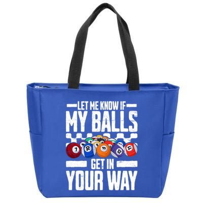 Cool Billiards Design Funny Billiard Pool Player Gift Zip Tote Bag