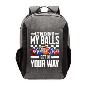 Cool Billiards Design Funny Billiard Pool Player Gift Vector Backpack