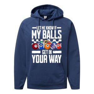 Cool Billiards Design Funny Billiard Pool Player Gift Performance Fleece Hoodie