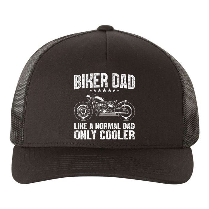 Cool Biker Design For Dad Men Motorcycling Motorcycle Biker Yupoong Adult 5-Panel Trucker Hat