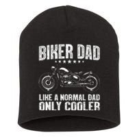 Cool Biker Design For Dad Men Motorcycling Motorcycle Biker Short Acrylic Beanie