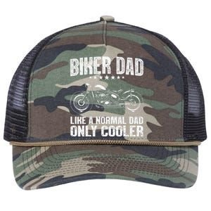 Cool Biker Design For Dad Men Motorcycling Motorcycle Biker Retro Rope Trucker Hat Cap