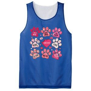 Coquette Bow Dog Paw Print Heart Valentine Mesh Reversible Basketball Jersey Tank