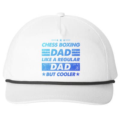 Chess Boxing Dad Like A Regular Dad Funny Chess Boxing Gift Snapback Five-Panel Rope Hat