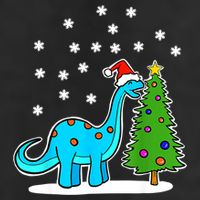 Christmas Brachiosaurus Dinosaur Eating A Christmas Tree Adult Drive Performance Visor