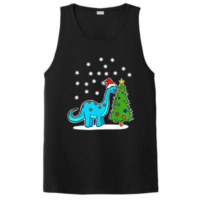 Christmas Brachiosaurus Dinosaur Eating A Christmas Tree PosiCharge Competitor Tank