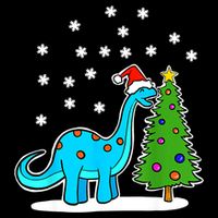 Christmas Brachiosaurus Dinosaur Eating A Christmas Tree Wool Snapback Cap