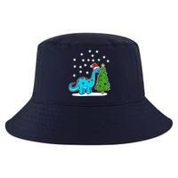 Christmas Brachiosaurus Dinosaur Eating A Christmas Tree Cool Comfort Performance Bucket Hat