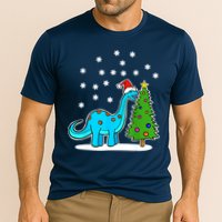 Christmas Brachiosaurus Dinosaur Eating A Christmas Tree Performance Shirt