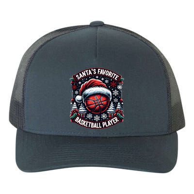 Christmas Basketball Design SantaS Favorite Player Gift Yupoong Adult 5-Panel Trucker Hat