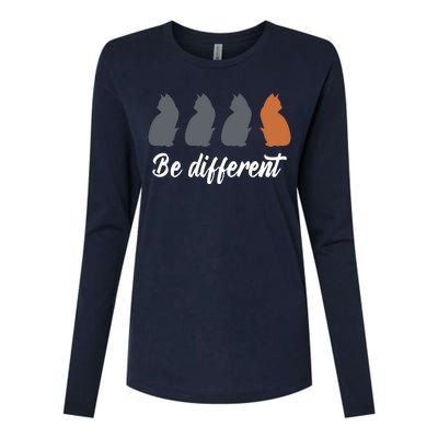 Cats Be Different Womens Cotton Relaxed Long Sleeve T-Shirt