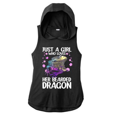 Cute Bearded Dragon For Women Girls Bearded Dragon Lovers Ladies PosiCharge Tri-Blend Wicking Draft Hoodie Tank