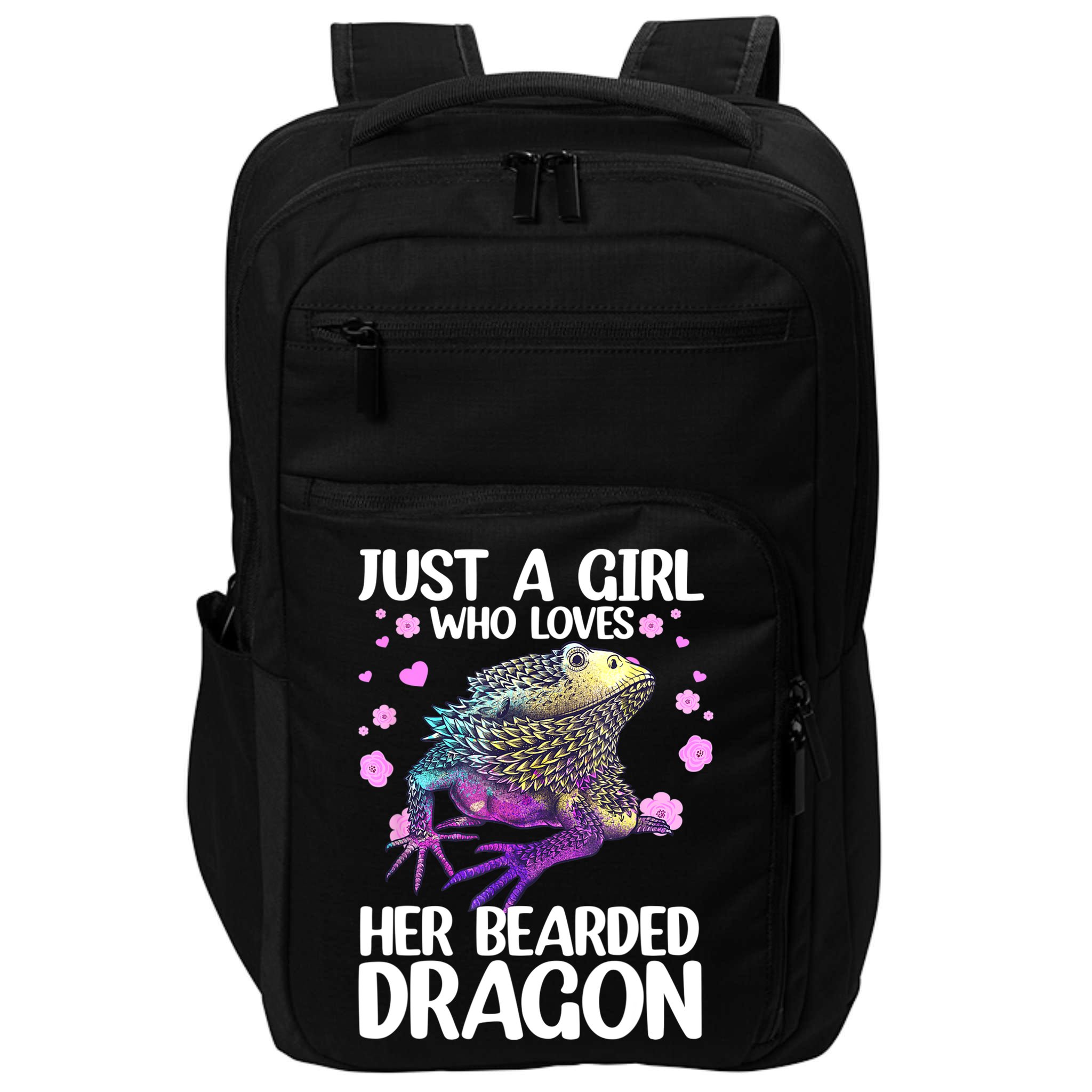 Cute Bearded Dragon For Women Girls Bearded Dragon Lovers Impact Tech Backpack